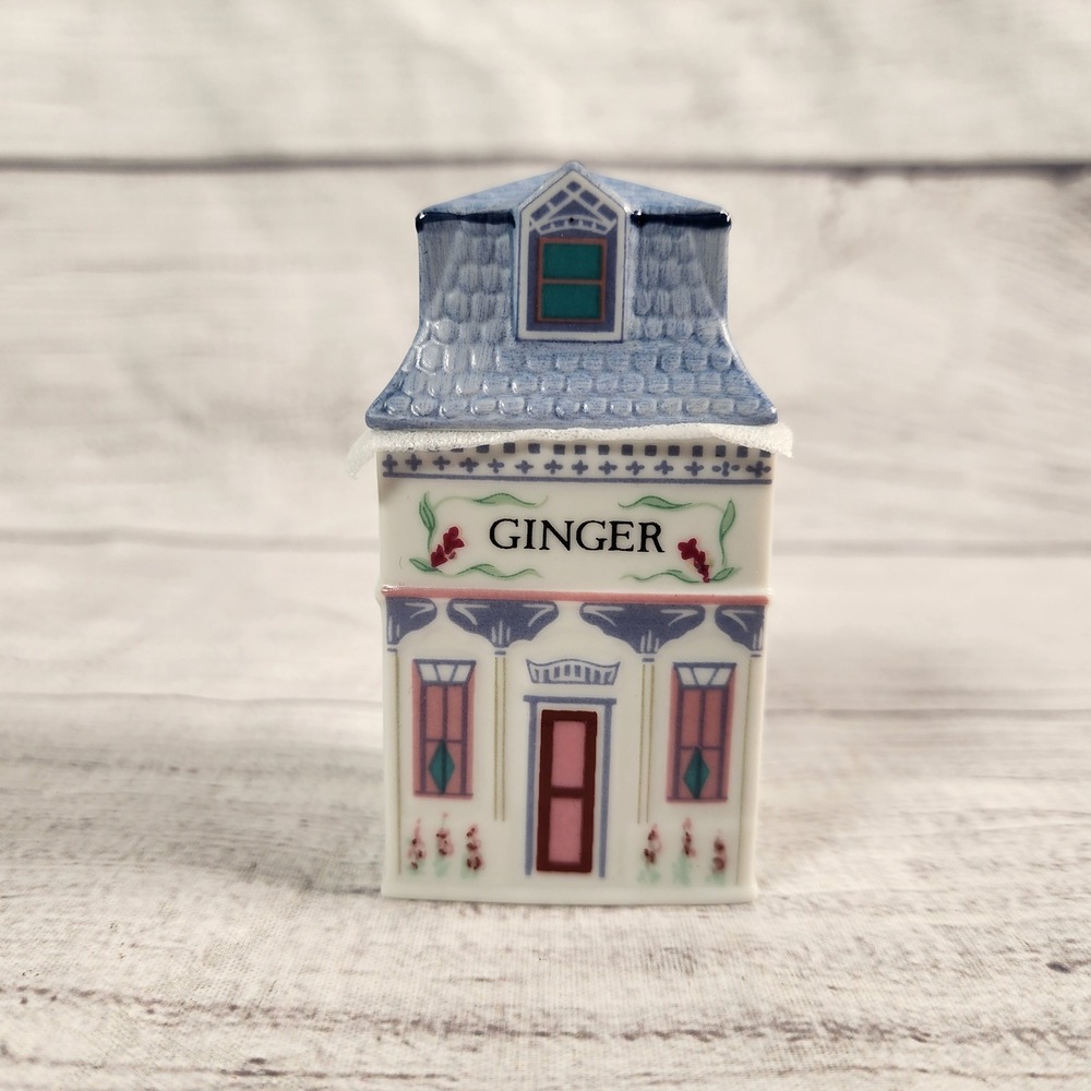 Lenox Spice Village Ginger Spice Jar Fine Porcelain Victorian Cottage 1989